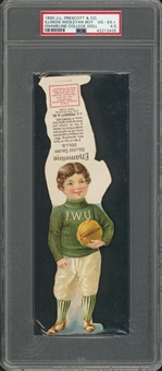 1890s Z12 J.L. Prescott & Co. "Enameline College Colors Dolls" Illinois Wesleyan Boy – Scarce 19th Century Basketball Collectible – PSA VG-EX+ 4.5 "1 of 1!"